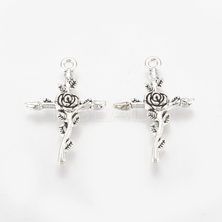 Tibetan Style Alloy Pendants TIBE-Q075-63AS-LF-1