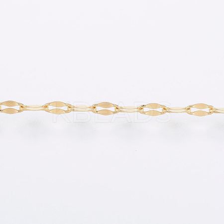 3.28 Feet Handmade Ion Plating(IP) 304 Stainless Steel Dapped Chains X-CHS-H007-62G-1
