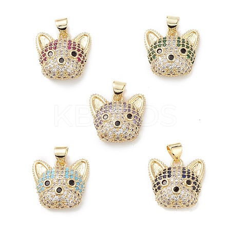 Brass Micro Pave Cubic Zirconia Pendants KK-M240-10-1