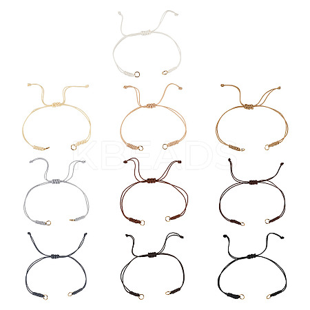 30Pcs 10 Styles Adjustable Waxed Polyester Cord Bracelet Making AJEW-TAC00052-1