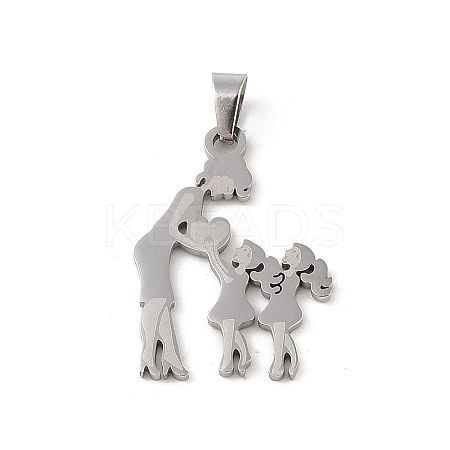 Non-Tarnish Mother's Day 304 Stainless Steel Pendants STAS-U002-05P-1