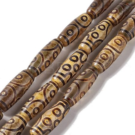 Tibetan Style dZi Beads Strands G-A024-01M-1
