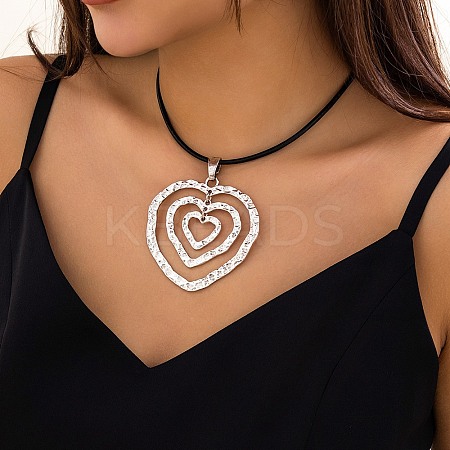 Alloy Pendant Necklaces LS-NJEW-K261-09A-AS-1