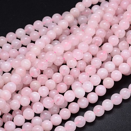 Pink Color Natural Madagascar Rose Quartz Beads Strands G-F222-40-10mm-1