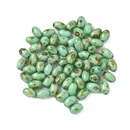 60Pcs 10G Baking Paint Picasso Glass Seed Beads GLAA-V001-06A-1