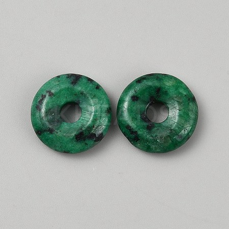 Natural Green Sesame Jasper Pendants G-WH0016-53D-1