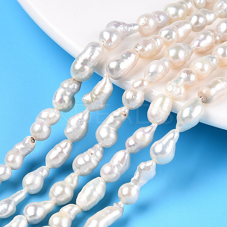 Natural Baroque Pearl Keshi Pearl Beads Strands X1-PEAR-S020-F10-01-1