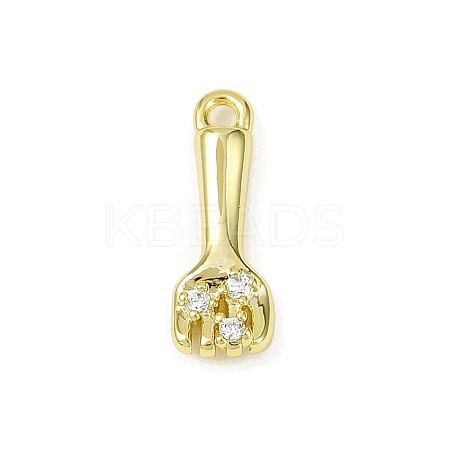 Brass Pave Clear Cubic Zirconia Pendants LS-KK-L238-10G-1