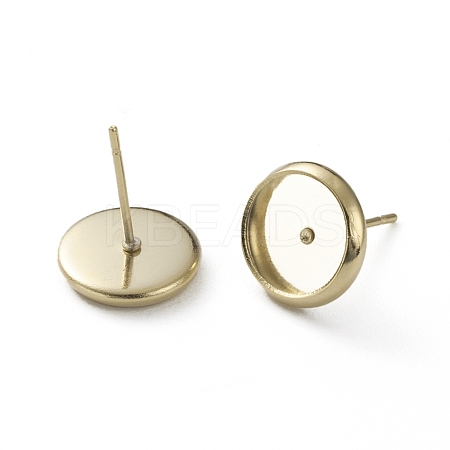 Brass Stud Earring Settings KK-L205-13G-A-1