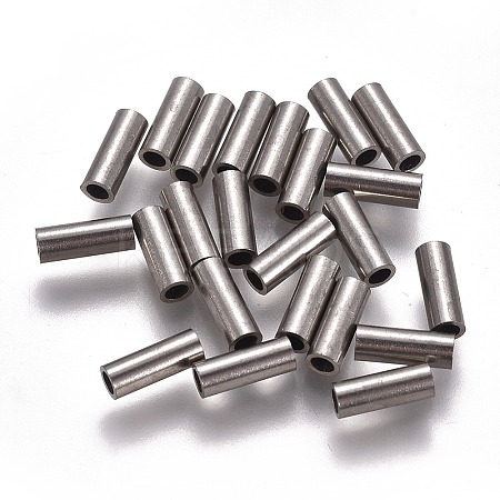 Non-Tarnish 304 Stainless Steel Tube Beads LS-STAS-F224-01P-C-1