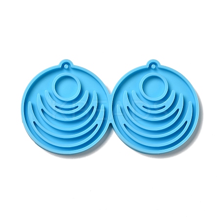 DIY Flat Round with Sun & Moon Pendant Silicone Molds LS-DIY-I099-27-1