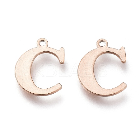 PVD Vacuum Plating  304 Stainless Steel Charms STAS-H112-C-RG-1