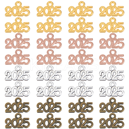 100Pcs 4 Colors Alloy Pendants FIND-SP0002-36-1