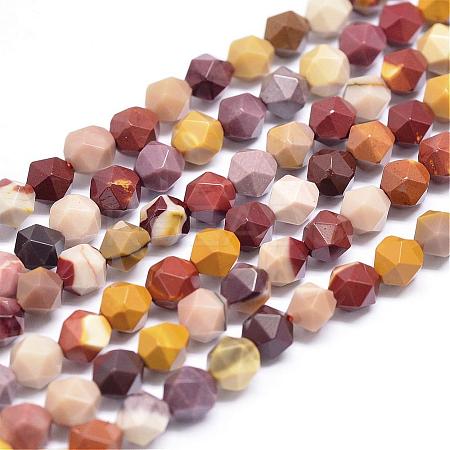 Natural Mookaite Beads Strands G-N0313-12-6mm-1