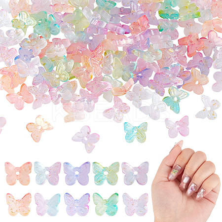 10 Sets 5 Colors Glitter Glass Cabochons MRMJ-GA0001-22-1