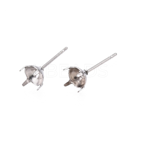 Non-Tarnish 316 Surgical Stainless Steel Stud Earring Setting STAS-S117-023B-1