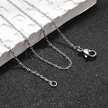 Non-Tarnish 304 Stainless Steel Cable Chain Necklaces LS-X-NJEW-P248-01P-1