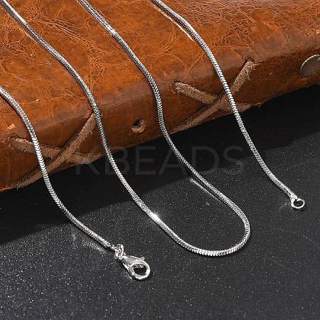 1.5mm Rack Plating Brass Snake Chain Necklaces for Women Men MAK-L044-13P-1