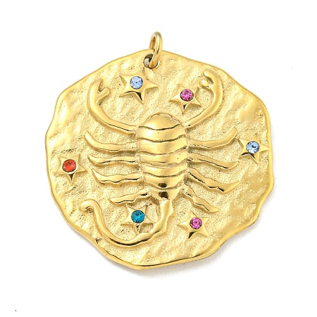 Real 18K Gold Plated PVD Vacuum Plating 304 Stainless Steel Pendants STAS-L278-003G-08-1