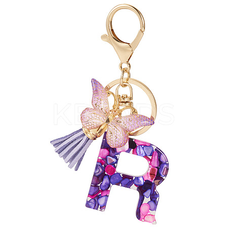 Resin Butterfly Pendant Keychains KEYC-TAC0034-03R-1