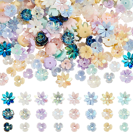 240Pcs 3 Styles Opaque Resin Beads RESI-SC0036-64-1