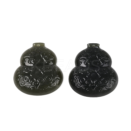 Natural Hetian Jade Carved Pendants G-N371-06-1