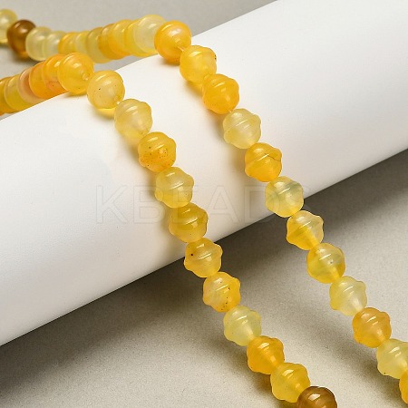 Natural Yellow Agate(Dyed & Heated) Beads Strands G-G203-02A-1