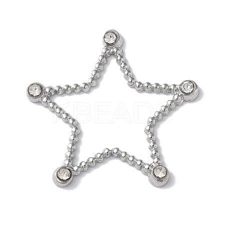 Stainless Steel Color 304 Stainless Steel Rhinestonet Pendants STAS-Q312-02D-P-1