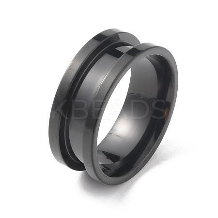 Titanium Steel Grooved Finger Ring RJEW-WH0004-32C-EB-1
