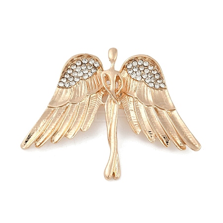 Zinc Alloy Crystal Rhinestone Brooches for Backpack Clothes JEWB-S026-02G-B-1