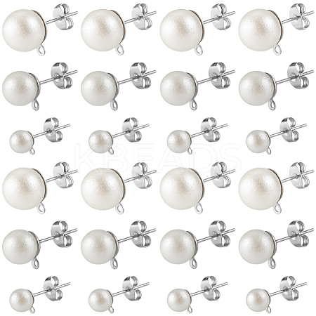 304 Stainless Steel Stud Earring Findings EJEW-SP0001-17C-1