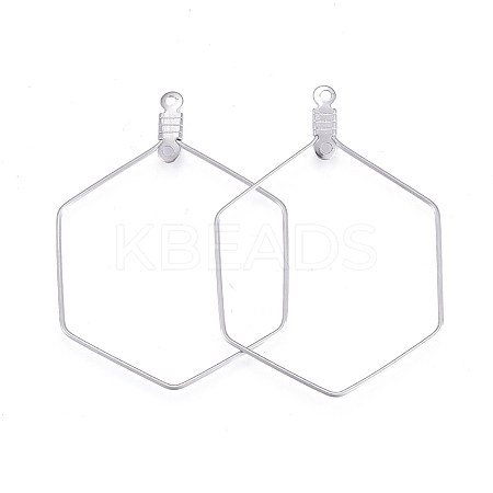 Tarnish Resistant 304 Stainless Steel Wire Pendants STAS-L238-075P-1