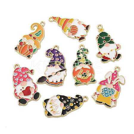 Alloy Enamel Pendants ENAM-V002-02-G-1