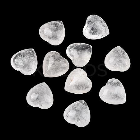 Natural Quartz Crystal Heart Palm Stones G-P609-A01-01-1