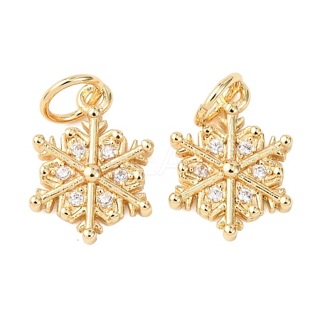 Brass Micro Pave Cubic Zirconia Pendants KK-D019-12G-1