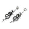 Snake 316 Surgical Stainless Steel Dangle Belly Button Rings EJEW-G416-18B-AS-4