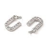 Brass Micro Pave Grade AAA Cubic Zirconia Charms ZIRC-P067-11P-U-NR-3