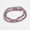 Electroplate Glass Beads Strands LS-EGLA-D020-3x2mm-81-3