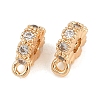 Brass Micro Pave Cubic Zirconia Tube Bails KK-K407-45G-1