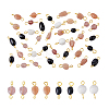DICOSMETIC 120Pcs 4 Styles Natural Mixed Gemstone Connector Charms FIND-DC0002-76-1
