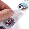 8 Patterns Christmas Round Dot Self Adhesive Paper Stickers Roll X-DIY-A042-01D-4
