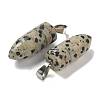 Natural Dalmatian Jasper Pointed Pendants G-B127-18P-07-2