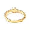 Clear Cubic Zirconia Initial Letter Adjustable Ring RJEW-C052-01G-N-3