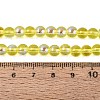 Transparent Electroplate Glass Beads Strands LS-EGLA-Q132-6MM-01A-01-4