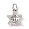 Brass Micro Pave Cubic Zirconia Charms ZIRC-F132-27P-2