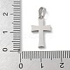 304 Stainless Steel Micro Pave Cubic Zirconia Pendants STAS-Z107-08P-04-3