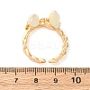 Zinc Alloy Enamel Adjustable Open Cuff Rings for Women RJEW-U058-03G-5