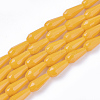 Opaque Solid Color Glass Beads Strands X-GLAA-T009-001D-1