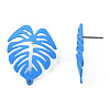 Spray Painted Iron Stud Earring Findings IFIN-N008-019-B02-3