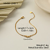 304 Stainless Steel Link Bracelets for Women WG237FB-03-1